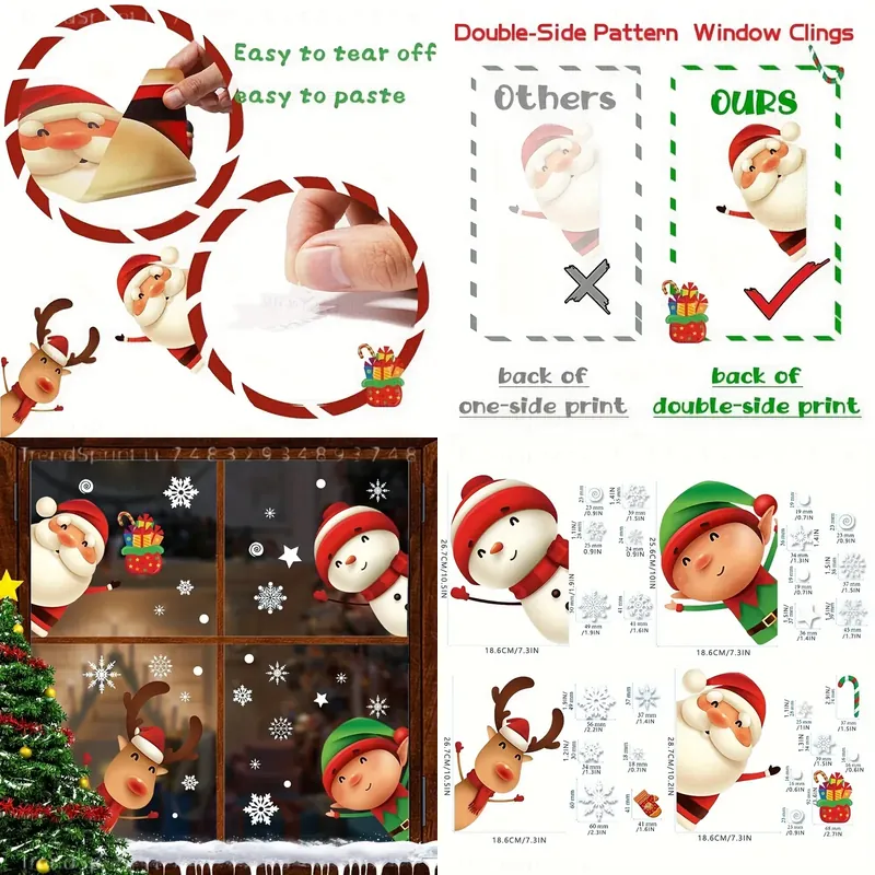 82 szt. świątecznych naklejek  – Snowflake Window Decal recenzja i cena