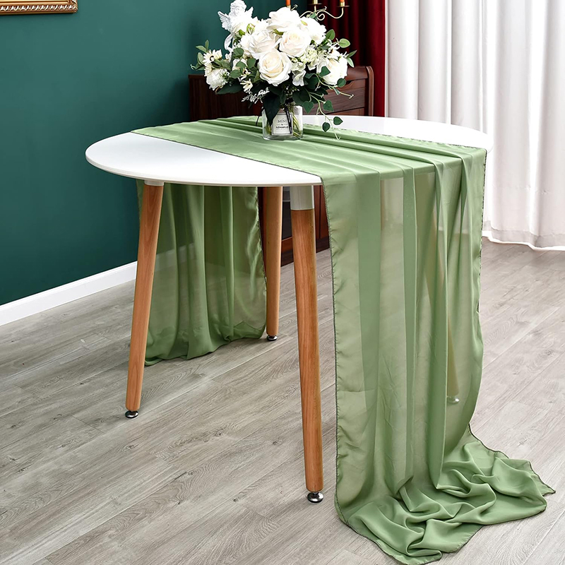Sage Green Chiffon Table Runne – Christmas Table Runner recenzja i cena