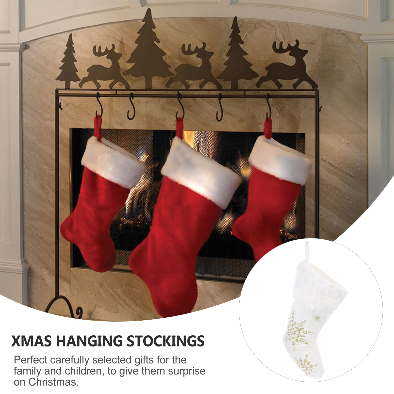 1 szt. Świąteczna skarpeta dek – Christmas Stocking Hanging recenzja i cena