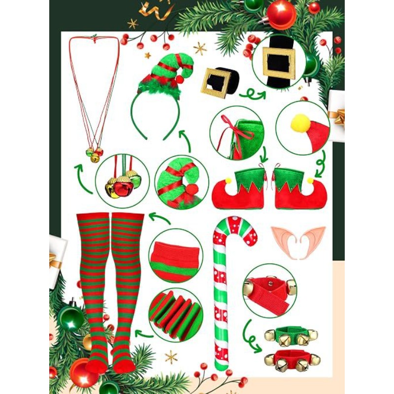 Damski zestaw kostiumu elfa na – Elf Costume Christmas recenzja i cena