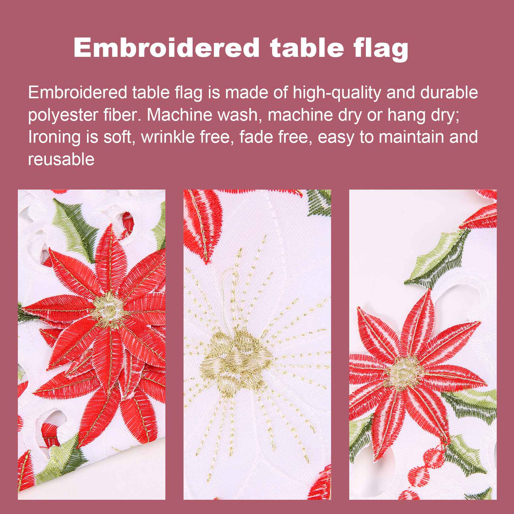 Świąteczny haftowany bieżnik n – Christmas Table Runner recenzja i cena