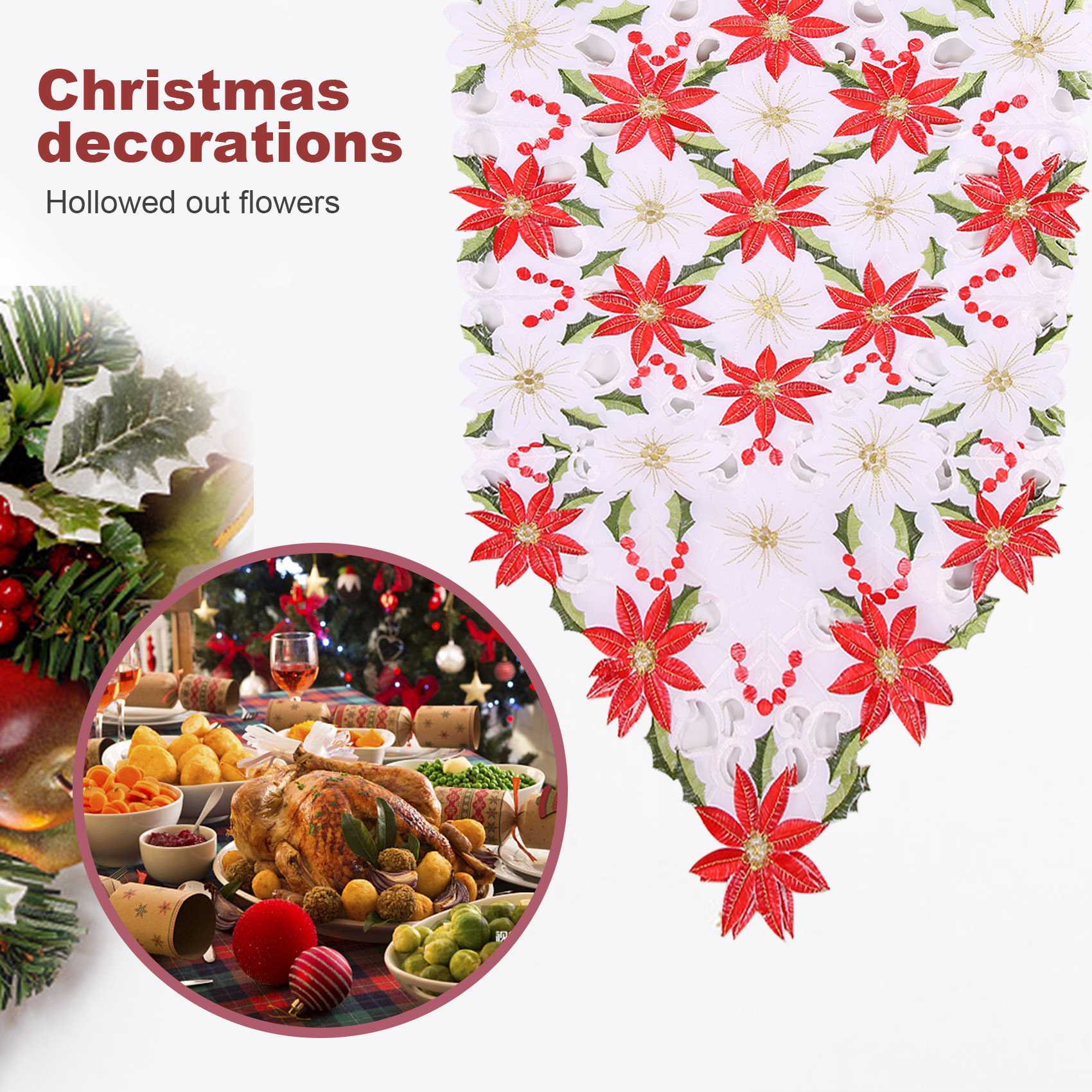 Świąteczny haftowany bieżnik n – Christmas Table Runner recenzja i cena