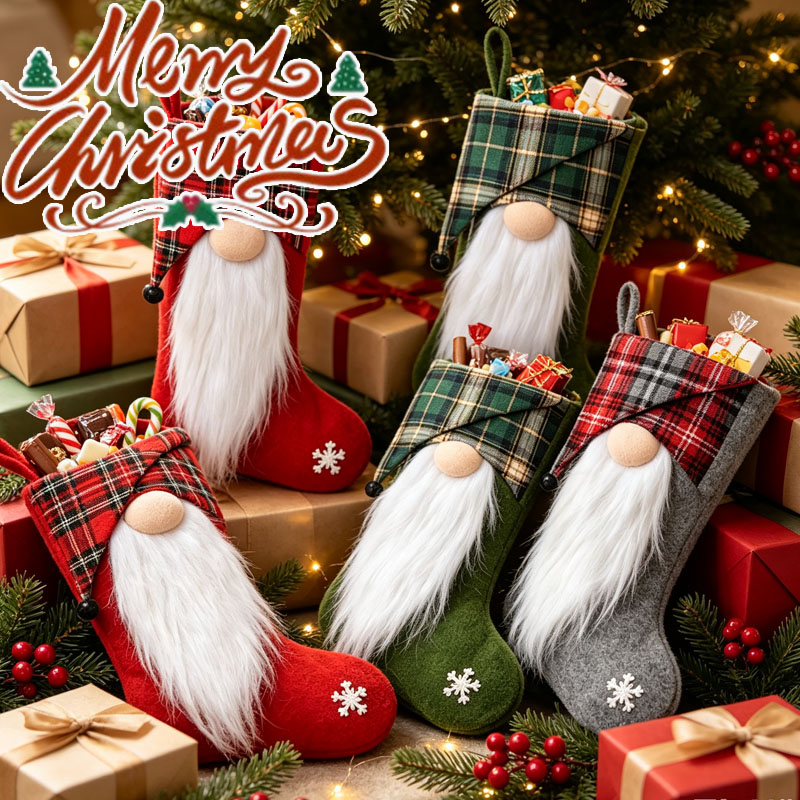 1-4 sztuki świątecznych torebe – Christmas Stocking Hanging recenzja i cena