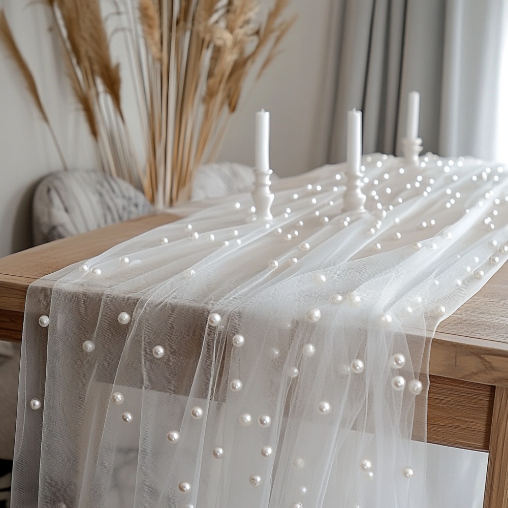 Bieżnik na stół z perłowego sz – Christmas Table Runner recenzja i cena