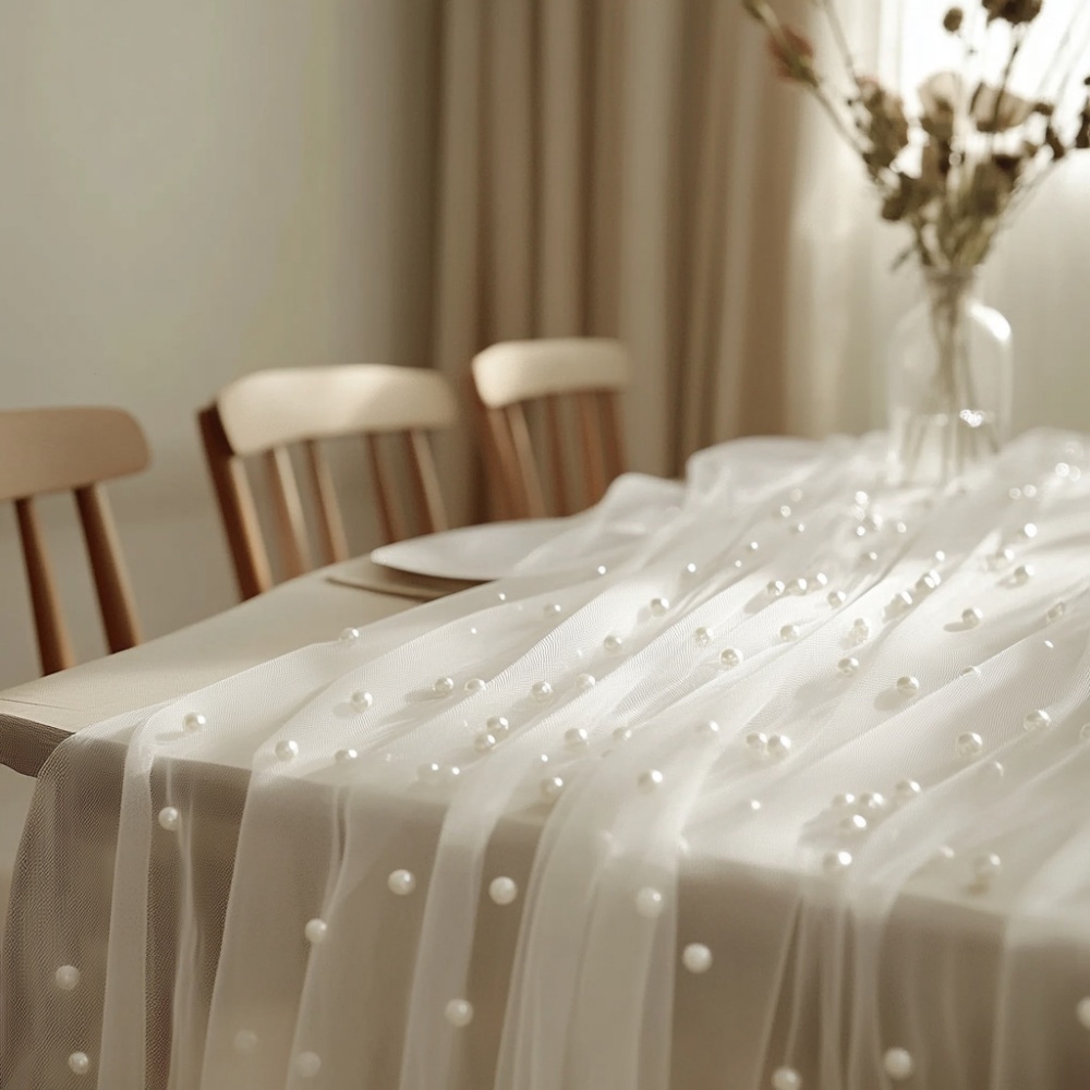 Bieżnik na stół z perłowego sz – Christmas Table Runner recenzja i cena