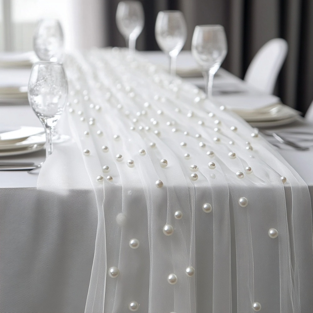 Bieżnik na stół z perłowego sz – Christmas Table Runner recenzja i cena