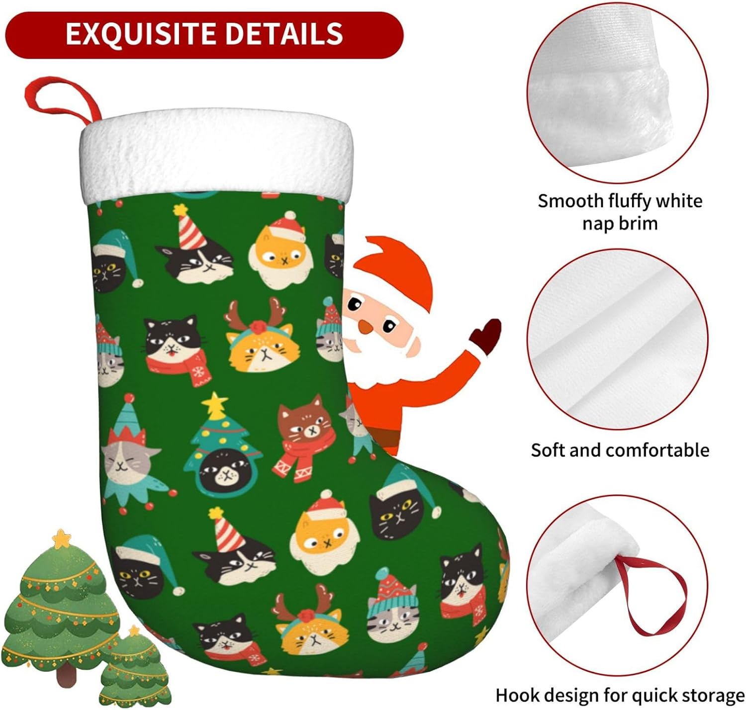Urocze Koty Zielone Świąteczne – Christmas Stocking Hanging recenzja i cena